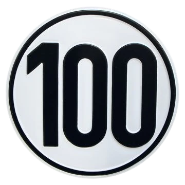Alu Geschwindigkeitsschild 100 km/h