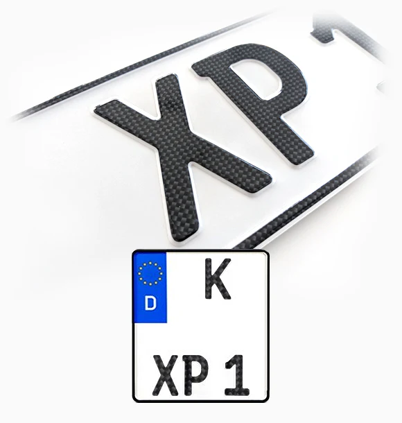Carbon Motorradkennzeichen